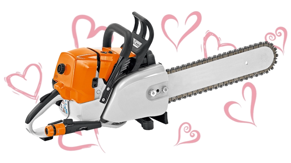 Humans love chainsaws