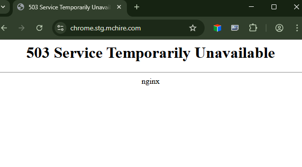chrome-stg-mchire.com 503 error